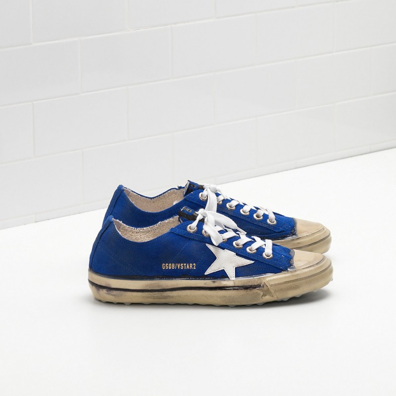 Golden Goose V-Star Sneakers Blue Men